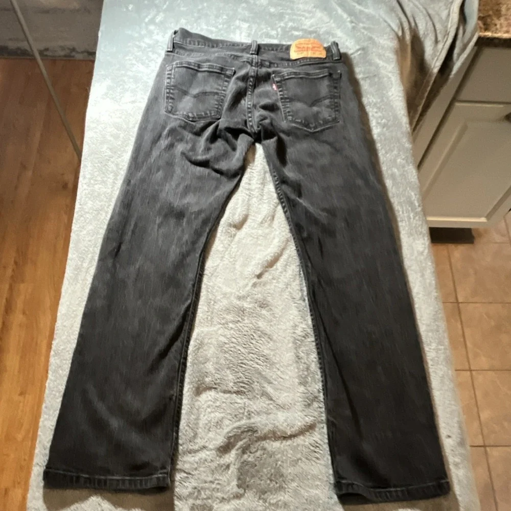Levi's Straight Men's Jeans Black 514 Denim Cotton Button Zip Pockets Dark 32x32